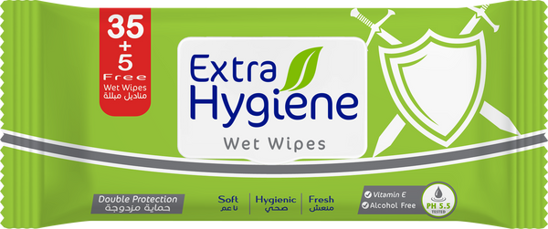 Antibacterial wipes - 40 wipes