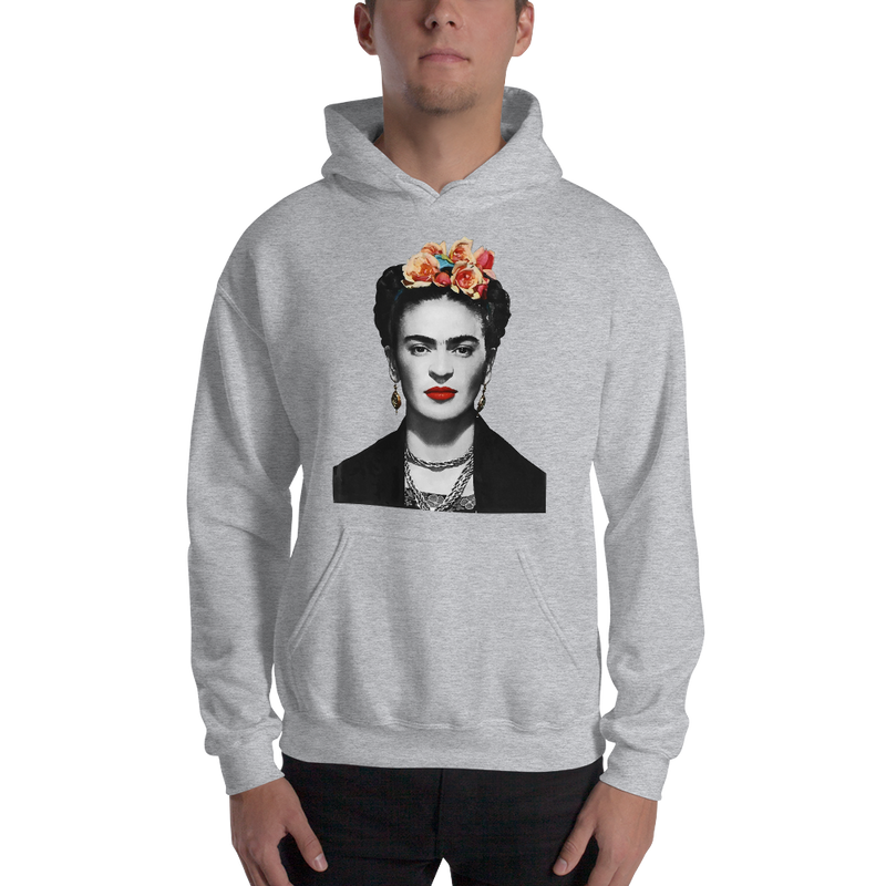 Frida Kahlo With Flowers Poster Artwork Unisex Hoodie