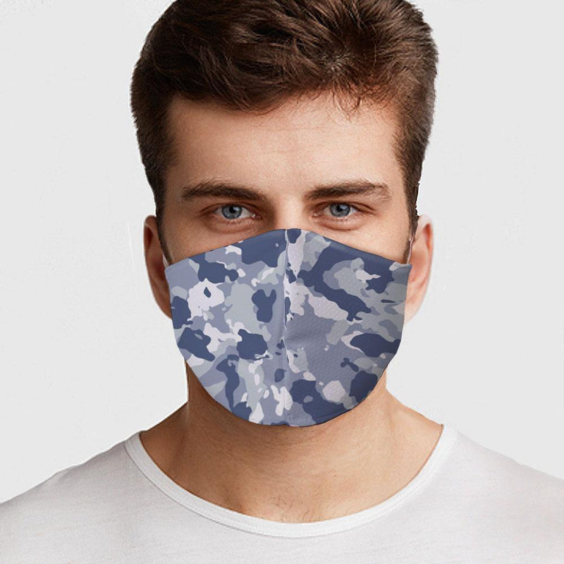 Blue Camo Face Cover