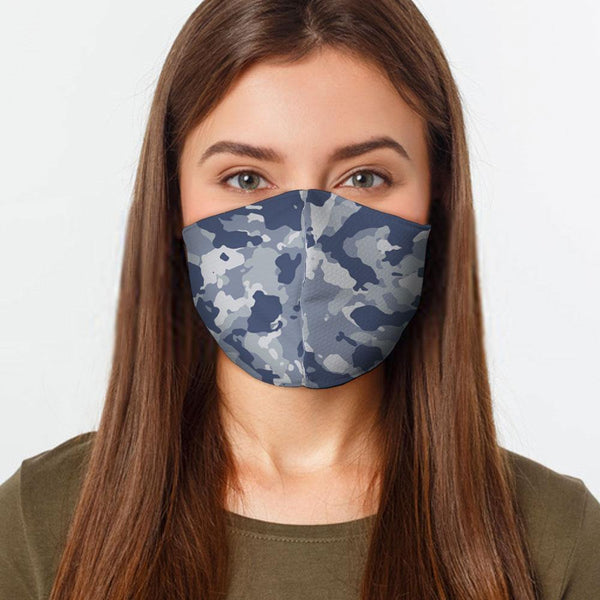 Blue Camo Face Cover