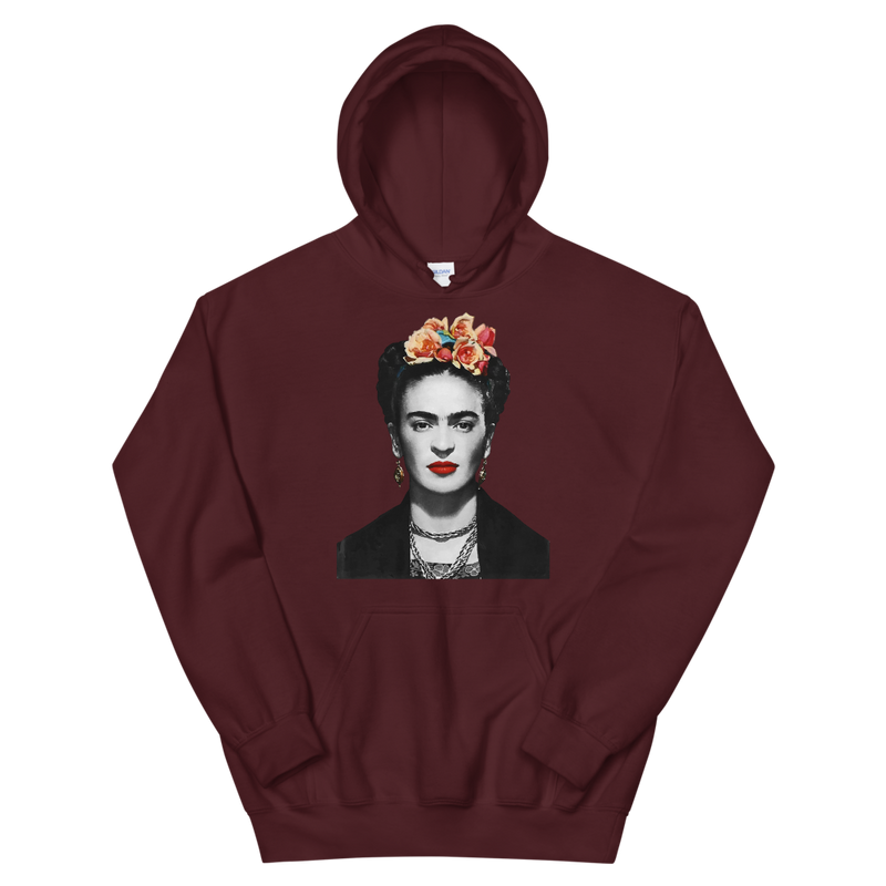 Frida Kahlo With Flowers Poster Artwork Unisex Hoodie