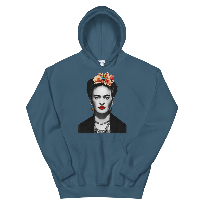 Frida Kahlo With Flowers Poster Artwork Unisex Hoodie