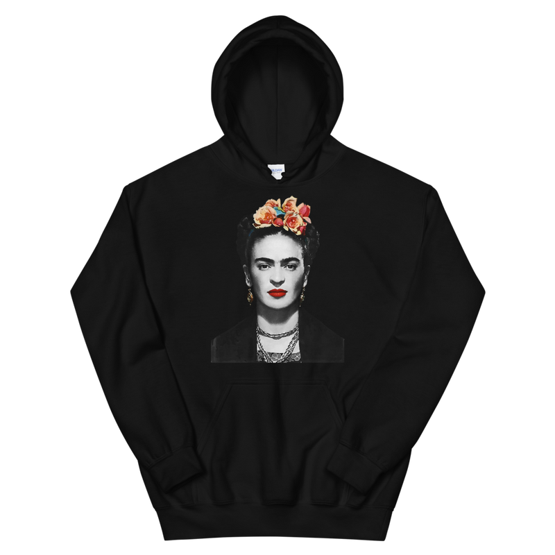 Frida Kahlo With Flowers Poster Artwork Unisex Hoodie