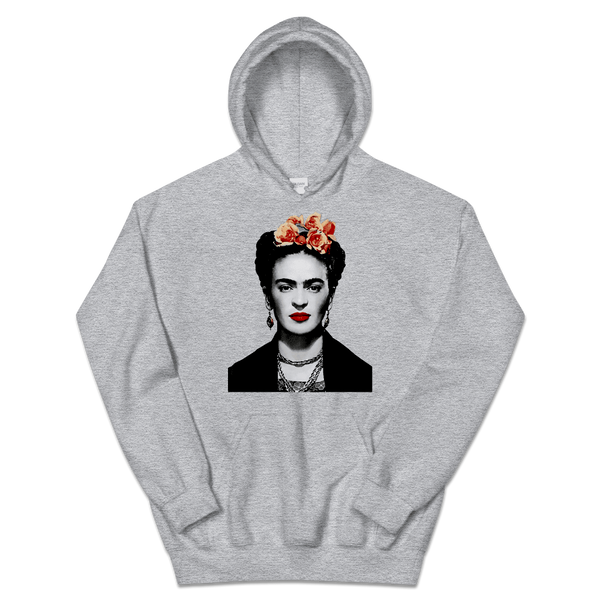 Frida Kahlo With Flowers Poster Artwork Unisex Hoodie