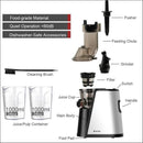 Stainless Steel Chute Masticating Juicer